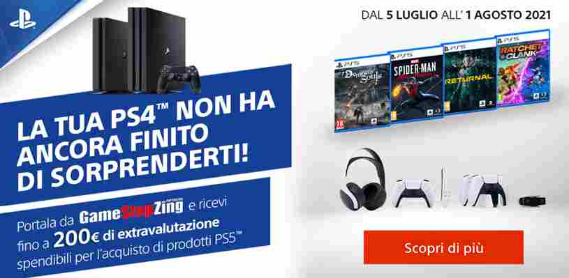 Riporta la tua PS4 da GameStopZing e ricevi una super valutazione